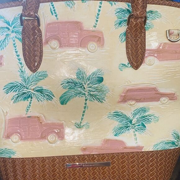 BRAHMIN Copa Cabana Collection Honey Brown Jeanne ToteBag with Dust Bag ⭐️Rare⭐️ - Picture 6 of 8